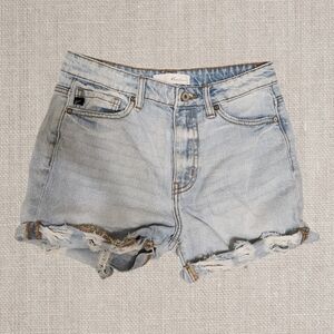 KanCan sz 5/26 destroyed high waist shirts light wash